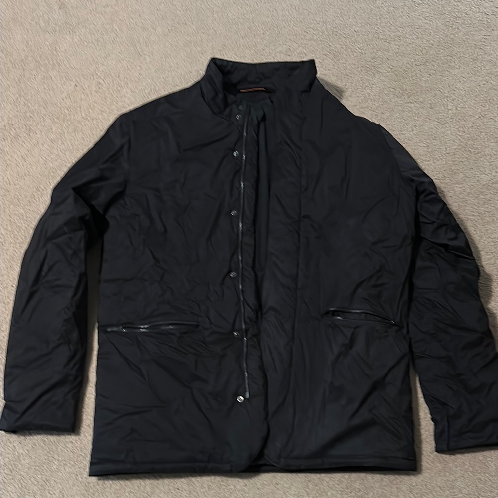 Black Kjus Insulated Golf Jacket with High Collar